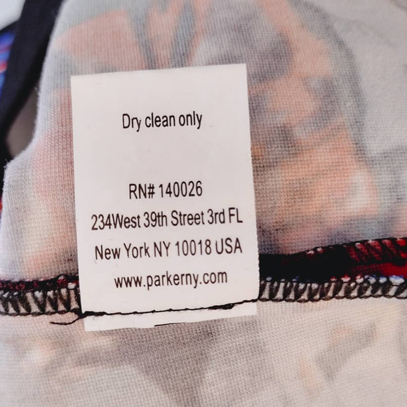 Parker | Black & Floral Cage-Back Long Sleeve Bodycon Mini Dress - Picture 9 of 12